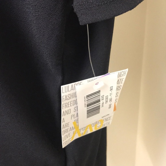 LuLaRoe NWT Black Solid Irma - Picture 3 of 4